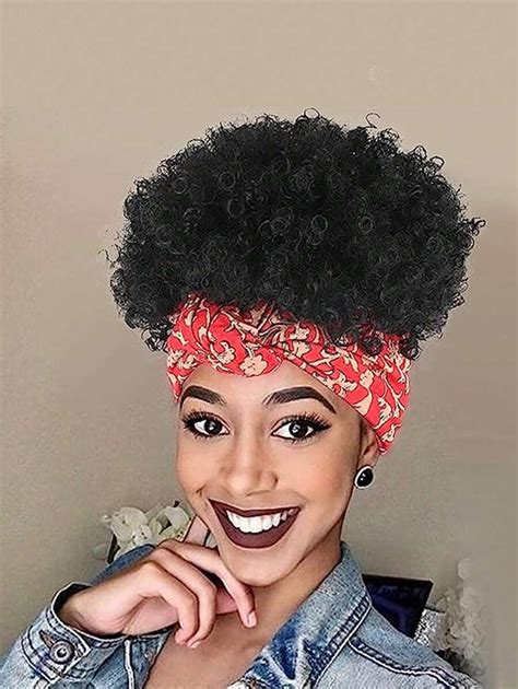 black headband wigs|afro wigs with attached headbands.